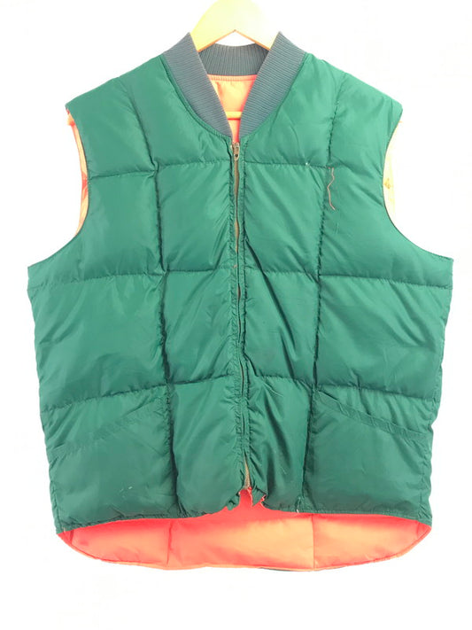 【現状渡し品】【メンズ】 USED REVERSIBLE DOWN VEST TALON リバーシブル ダウンベスト アウター 146-260916-na-19-tagh サイズ：サイズ不明　下記参照 カラー：グリーン/オレンジ 万代Net店