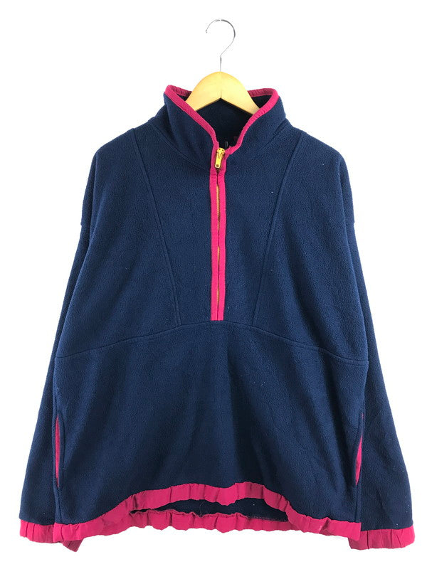 【現状渡し品】【メンズ】 OLD GAP オールドギャップ 90's HALF ZIP FLEECE PULLOVER ハーフジップ フリース プルオーバー トップス 146-260416-rt-04-tag サイズ：XL カラー：ネイビー 万代Net店