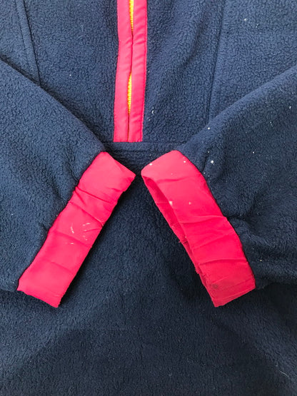 【現状渡し品】【メンズ】 OLD GAP オールドギャップ 90's HALF ZIP FLEECE PULLOVER ハーフジップ フリース プルオーバー トップス 146-260416-rt-04-tag サイズ：XL カラー：ネイビー 万代Net店