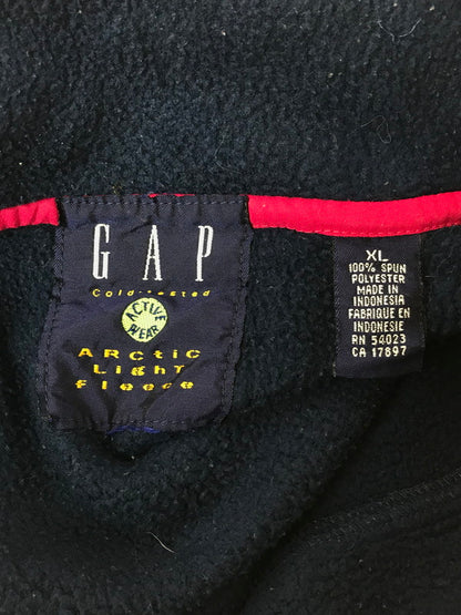 【現状渡し品】【メンズ】 OLD GAP オールドギャップ 90's HALF ZIP FLEECE PULLOVER ハーフジップ フリース プルオーバー トップス 146-260416-rt-04-tag サイズ：XL カラー：ネイビー 万代Net店