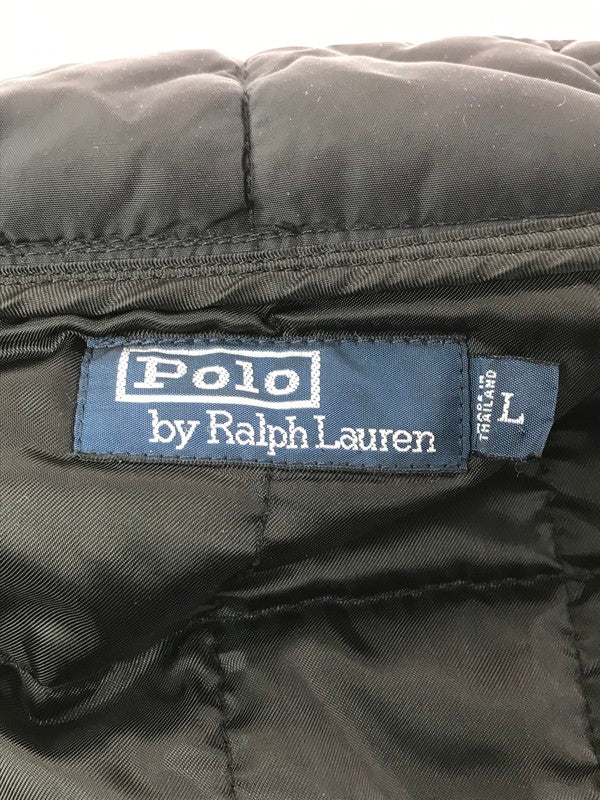 【中古品】【メンズ】 POLO RALPH LAUREN ポロ・ラルフローレン 90's QUILTING JACKET 90年代 キルティング ジャケット アウター 146-260416-rt-08-tag サイズ：L カラー：ブラック 万代Net店