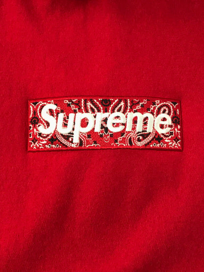 【中古品】【メンズ】 Supreme シュプリーム 19AW BANDANA BOX LOGO HOODED SWEATSHIRT バンダナ ボックスロゴ フーデッド スウェットシャツ パーカー 149-260420-na-17-tagh サイズ：M カラー：レッド 万代Net店