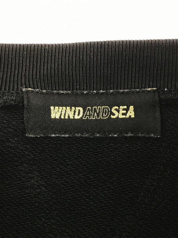 【中古品】【メンズ】 WIND AND SEA ウィンダンシー SWEAT WDS-SEA-02-01 スウェット トレーナー トップス 142-260416-rt-01-tag サイズ：XL カラー：ブラック 万代Net店