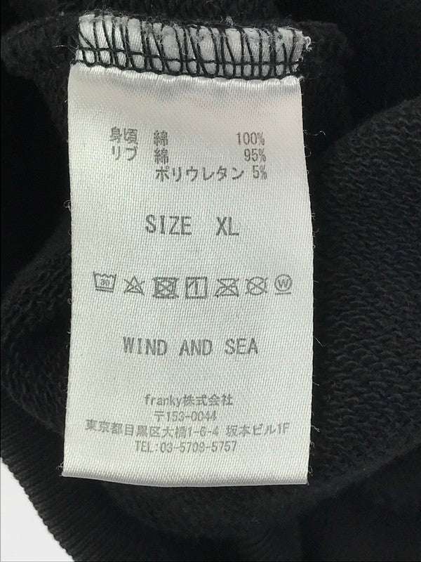 【中古品】【メンズ】 WIND AND SEA ウィンダンシー SWEAT WDS-SEA-02-01 スウェット トレーナー トップス 142-260416-rt-01-tag サイズ：XL カラー：ブラック 万代Net店