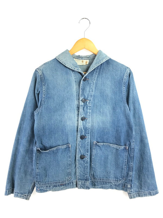 【現状渡し品】【メンズ】 U.S.NAVY アメリカ海軍 40's SHAWL COLLAR DENIM COVERALL ショール カラーデニム カバーオール ライトアウター 146-260416-rt-03-tag サイズ：不明 下記参照 カラー：インディゴ 万代Net店