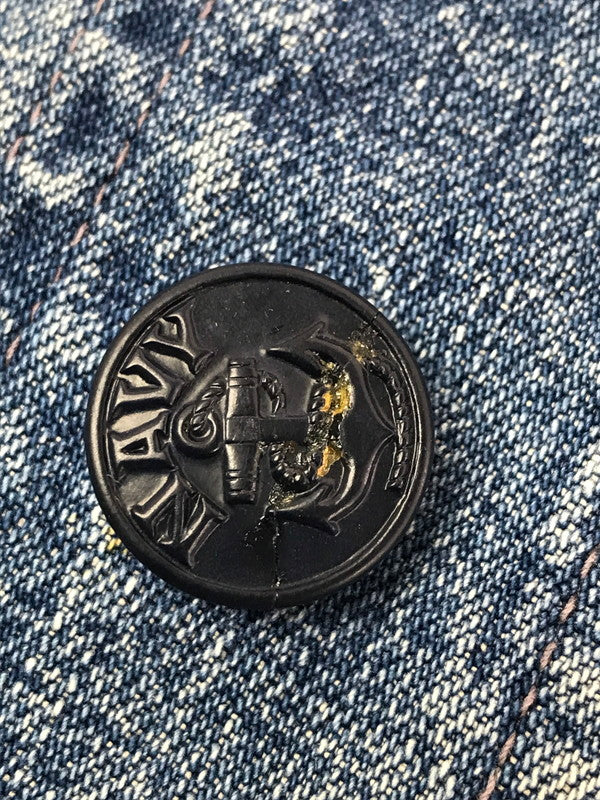 【現状渡し品】【メンズ】 U.S.NAVY アメリカ海軍 40's SHAWL COLLAR DENIM COVERALL ショール カラーデニム カバーオール ライトアウター 146-260416-rt-03-tag サイズ：不明 下記参照 カラー：インディゴ 万代Net店