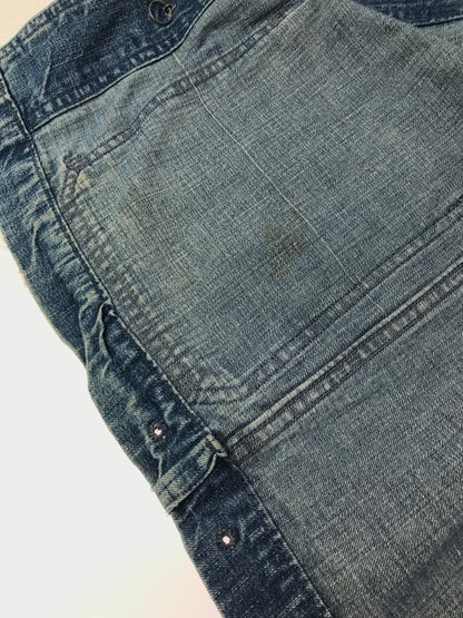 【現状渡し品】【メンズ】 U.S.NAVY アメリカ海軍 40's SHAWL COLLAR DENIM COVERALL ショール カラーデニム カバーオール ライトアウター 146-260416-rt-03-tag サイズ：不明 下記参照 カラー：インディゴ 万代Net店
