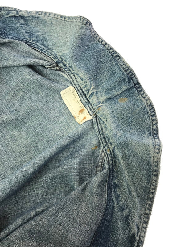 【現状渡し品】【メンズ】 U.S.NAVY アメリカ海軍 40's SHAWL COLLAR DENIM COVERALL ショール カラーデニム カバーオール ライトアウター 146-260416-rt-03-tag サイズ：不明 下記参照 カラー：インディゴ 万代Net店