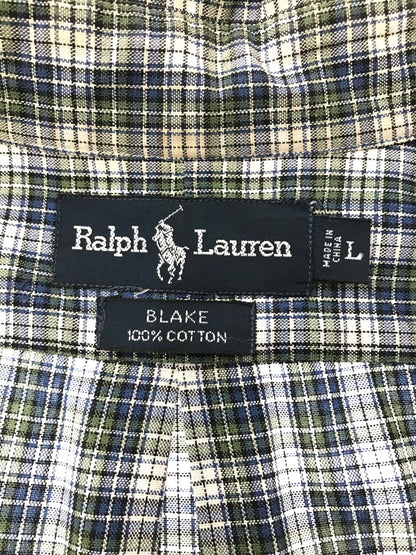 【中古品】【メンズ】 RALPH LAUREN ラルフローレン BLAKE B.D.SHIRT ボタンダウン シャツ 長袖シャツ トップス 146-260508-ty-06-tag サイズ：L カラー：ブルー 万代Net店