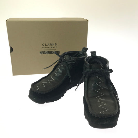 【中古品】【メンズ】 Clarks クラークス × NEIGHBORHOOD ネイバーフッド WALLABEE GORE-TEX 221CLCLN-FW01 ワラビー ゴアッテックス 靴 164-260418-rt-04-tagh カラー：ブラック 万代Net店