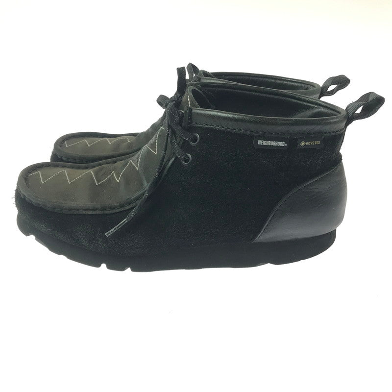 【中古品】【メンズ】 Clarks クラークス × NEIGHBORHOOD ネイバーフッド WALLABEE GORE-TEX 221CLCLN-FW01 ワラビー ゴアッテックス 靴 164-260418-rt-04-tagh カラー：ブラック 万代Net店