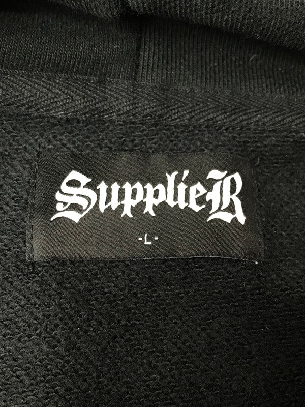 【中古品】【メンズ】 SUPPLIER サプライヤー CROSS HOODIE "クロスフディー 142-260416-rt-16-tag サイズ：L カラー：ブラック 万代Net店