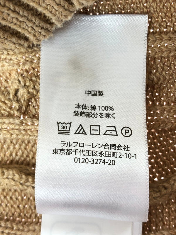 【中古品】【メンズ】 POLO RALPH LAUREN ポロ ラルフローレン CABLE KNIT SWEATER 0200012627 ケーブル ニット セター トップス 168-260516-rt-28-tagh サイズ：S カラー：ベージュ 万代Net店