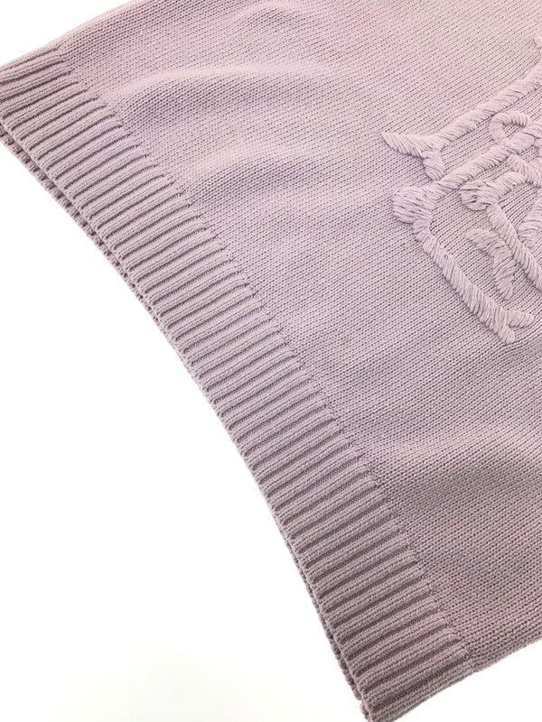 【中古品】【メンズ】 LAUREN RALPH LAUREN ローレン ラルフ ローレン LOGO KNIT SWEATER LIGHT PURPLE ロゴ ニット セーター トップス 168-260820-rt-04-tag サイズ：M カラー：ライトパープル 万代Net店