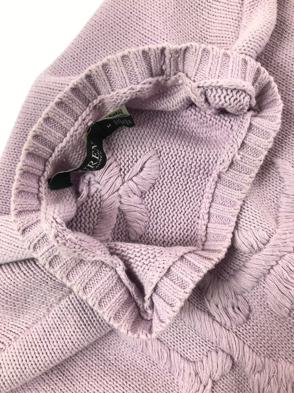 【中古品】【メンズ】 LAUREN RALPH LAUREN ローレン ラルフ ローレン LOGO KNIT SWEATER LIGHT PURPLE ロゴ ニット セーター トップス 168-260820-rt-04-tag サイズ：M カラー：ライトパープル 万代Net店