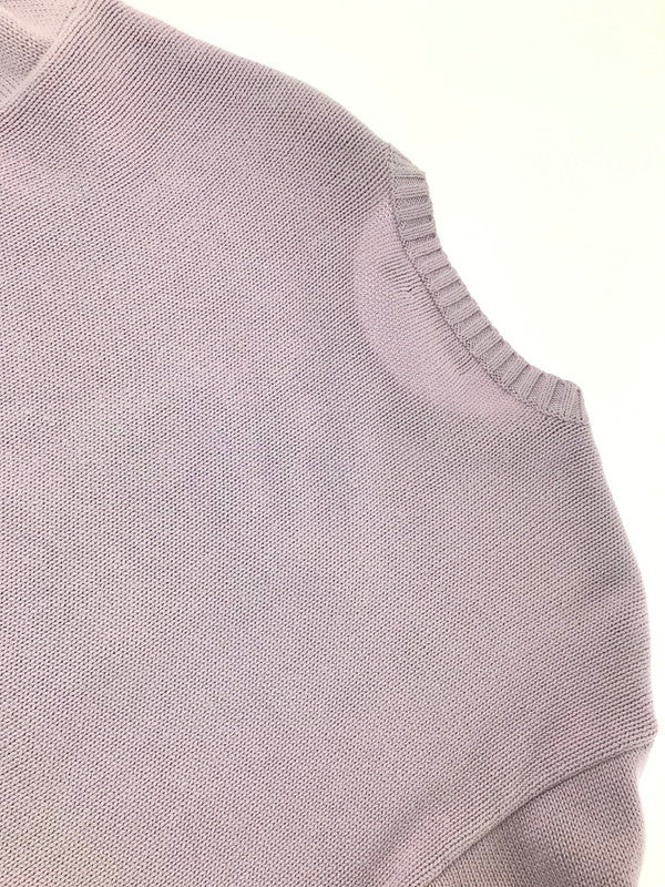 【中古品】【メンズ】 LAUREN RALPH LAUREN ローレン ラルフ ローレン LOGO KNIT SWEATER LIGHT PURPLE ロゴ ニット セーター トップス 168-260820-rt-04-tag サイズ：M カラー：ライトパープル 万代Net店