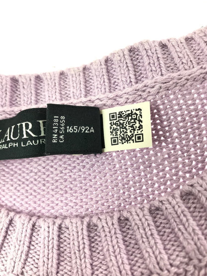 【中古品】【メンズ】 LAUREN RALPH LAUREN ローレン ラルフ ローレン LOGO KNIT SWEATER LIGHT PURPLE ロゴ ニット セーター トップス 168-260820-rt-04-tag サイズ：M カラー：ライトパープル 万代Net店