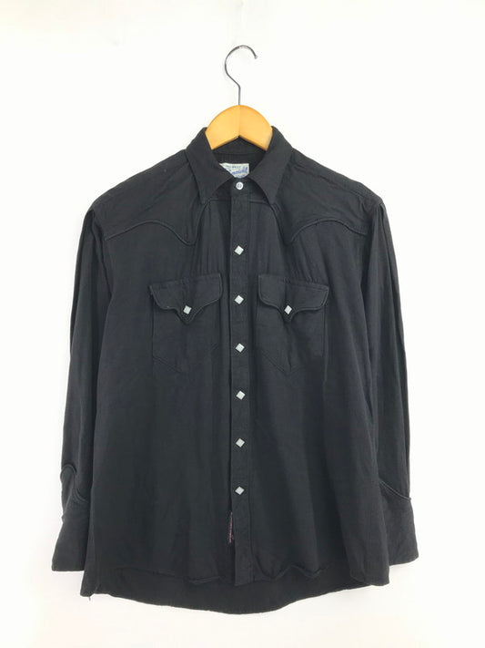 【中古品】【メンズ】 ROCK MOUNT FLAMINGO CLUB ロック７ マウンント フラミンゴ クラブ 80's RAYON GABARDINE WESTERN SHIRT USA製 ウエスタンシャツ 146-260416-rt-15-tag サイズ：不明 下記参照 カラー：ブラック 万代Net店