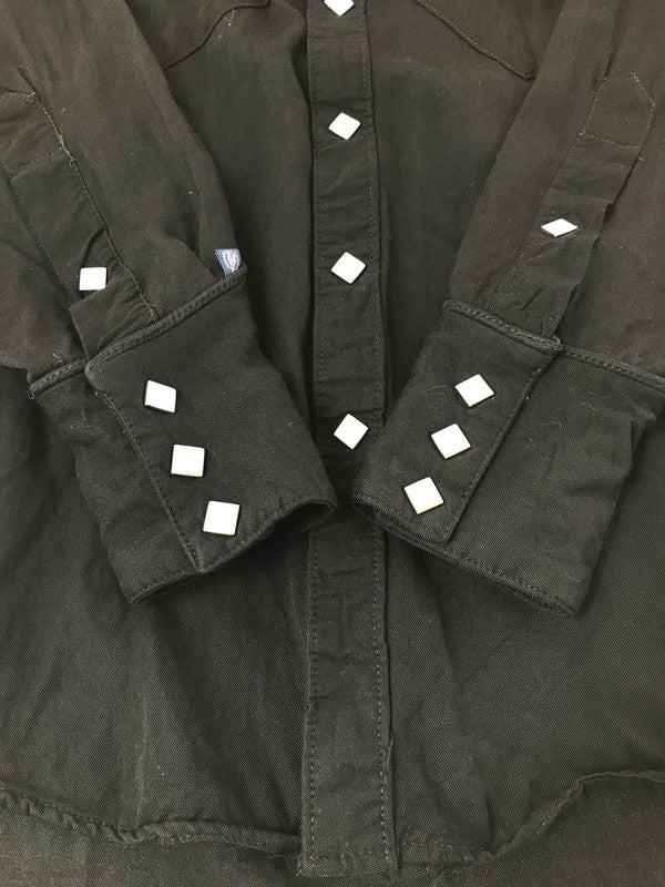 【中古品】【メンズ】 ROCK MOUNT FLAMINGO CLUB ロック７ マウンント フラミンゴ クラブ 80's RAYON GABARDINE WESTERN SHIRT USA製 ウエスタンシャツ 146-260416-rt-15-tag サイズ：不明 下記参照 カラー：ブラック 万代Net店