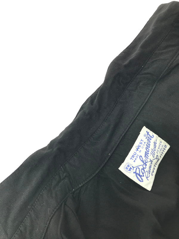 【中古品】【メンズ】 ROCK MOUNT FLAMINGO CLUB ロック７ マウンント フラミンゴ クラブ 80's RAYON GABARDINE WESTERN SHIRT USA製 ウエスタンシャツ 146-260416-rt-15-tag サイズ：不明 下記参照 カラー：ブラック 万代Net店