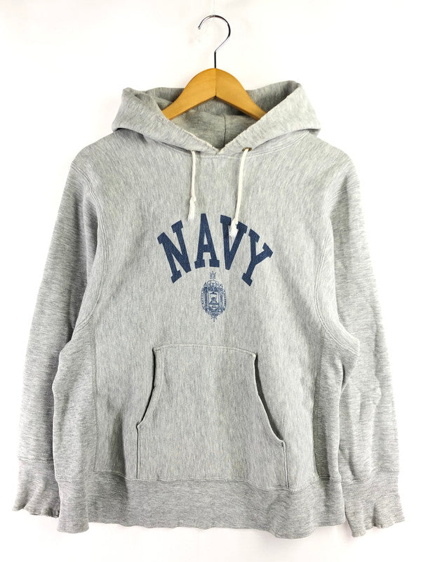 【現状渡し品】【メンズ】 Champion チャンピオン REVERSE WEAVE 80S U.S.NAVY PULLOVER HOODIE トリコタグ後期 リバースウィーブ アメリカ海軍 プルオーバー フーディー パーカー 146-260410-rt-18-tag サイズ：M カラー：グレー 万代Net店