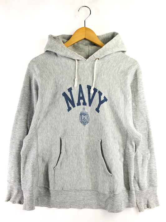 【現状渡し品】【メンズ】 Champion チャンピオン REVERSE WEAVE 80S U.S.NAVY PULLOVER HOODIE トリコタグ後期 リバースウィーブ アメリカ海軍 プルオーバー フーディー パーカー 146-260410-rt-18-tag サイズ：M カラー：グレー 万代Net店