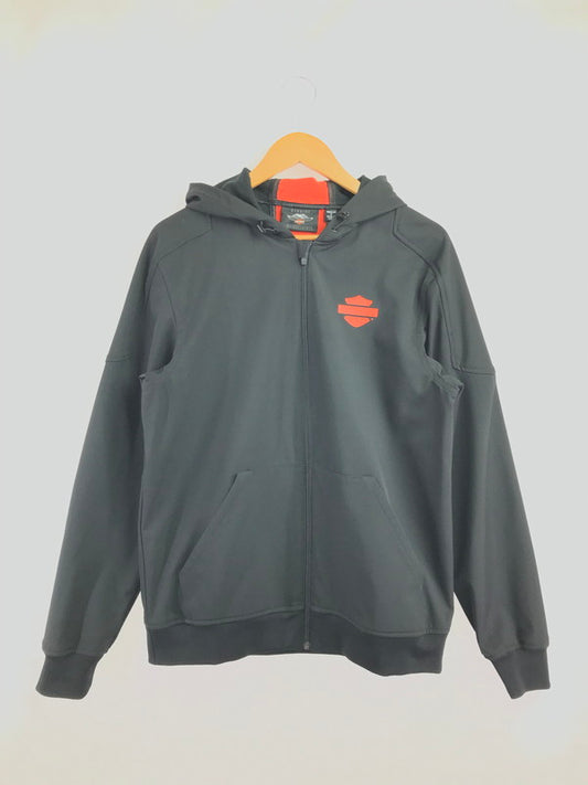 【中古品】【メンズ】 HARLEY DAVIDSON VERTICAL STRIPE HOODED STRETCH JACKET バーティカル ストライプ フーデッド ストレッチ ジャケット ライトアウター 145-260523-na-11-tagh サイズ：M カラー：ブラック 万代Net店
