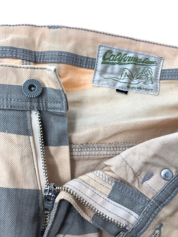 【中古品】【メンズ】 CALIFORNIA LINE カリフォルニアライン BORDER PANTS ボーダー パンツ ズボン ボトムス 156-260528-ki-15-tagh サイズ：30 カラー：グレー 万代Net店