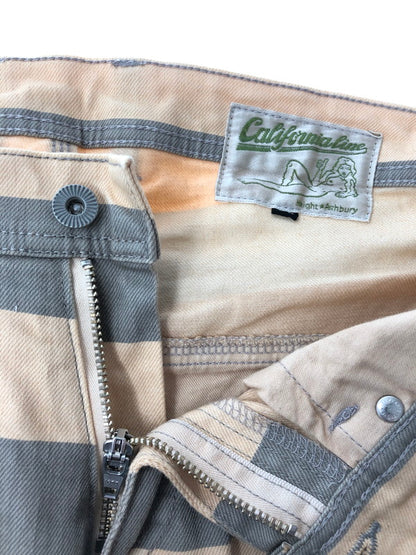 【中古品】【メンズ】 CALIFORNIA LINE カリフォルニアライン BORDER PANTS ボーダー パンツ ズボン ボトムス 156-260528-ki-15-tagh サイズ：30 カラー：グレー 万代Net店