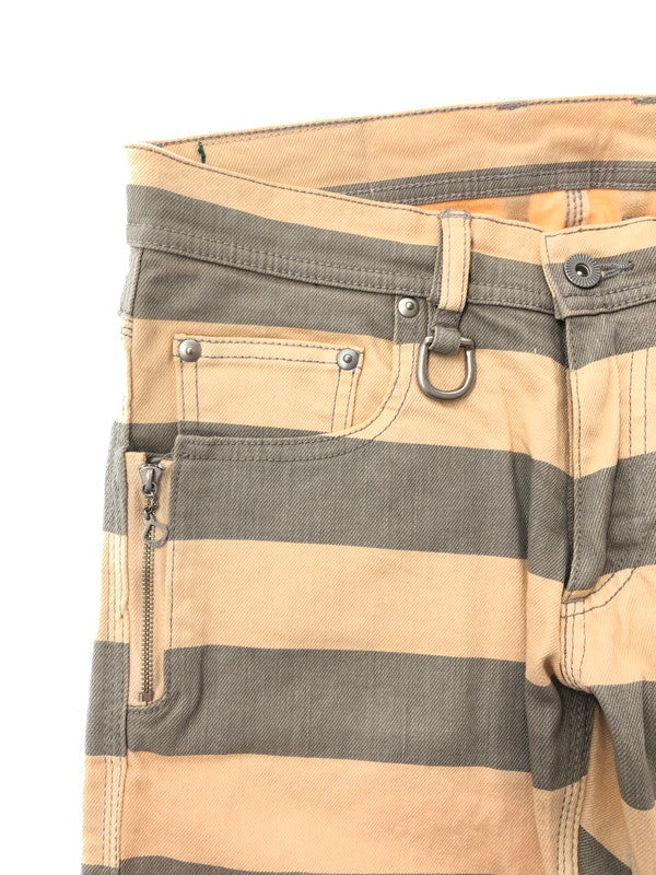 【中古品】【メンズ】 CALIFORNIA LINE カリフォルニアライン BORDER PANTS ボーダー パンツ ズボン ボトムス 156-260528-ki-15-tagh サイズ：30 カラー：グレー 万代Net店