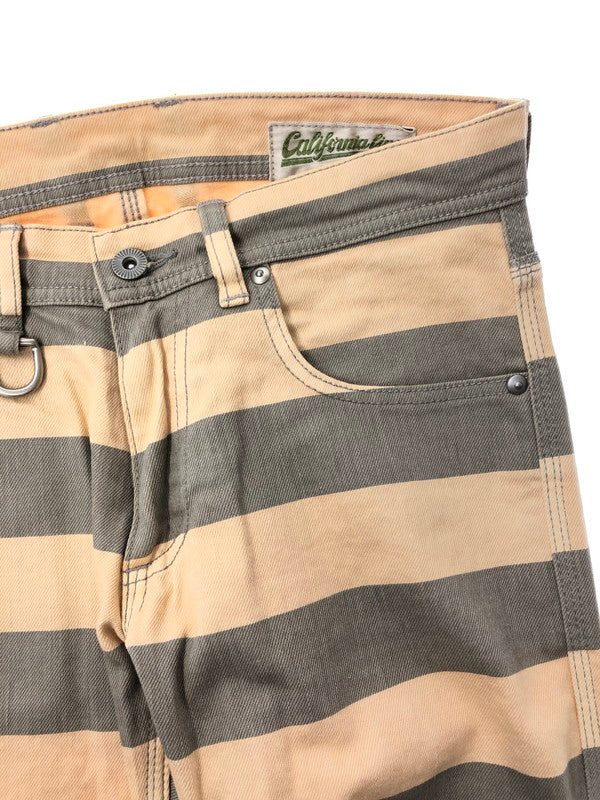 【中古品】【メンズ】 CALIFORNIA LINE カリフォルニアライン BORDER PANTS ボーダー パンツ ズボン ボトムス 156-260528-ki-15-tagh サイズ：30 カラー：グレー 万代Net店
