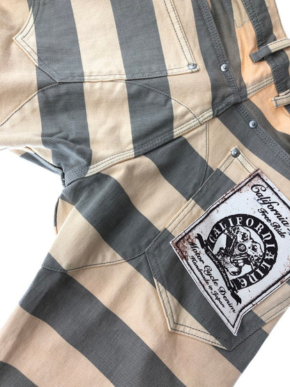 【中古品】【メンズ】 CALIFORNIA LINE カリフォルニアライン BORDER PANTS ボーダー パンツ ズボン ボトムス 156-260528-ki-15-tagh サイズ：30 カラー：グレー 万代Net店