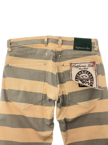 【中古品】【メンズ】 CALIFORNIA LINE カリフォルニアライン BORDER PANTS ボーダー パンツ ズボン ボトムス 156-260528-ki-15-tagh サイズ：30 カラー：グレー 万代Net店