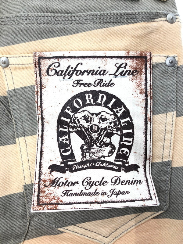 【中古品】【メンズ】 CALIFORNIA LINE カリフォルニアライン BORDER PANTS ボーダー パンツ ズボン ボトムス 156-260528-ki-15-tagh サイズ：30 カラー：グレー 万代Net店