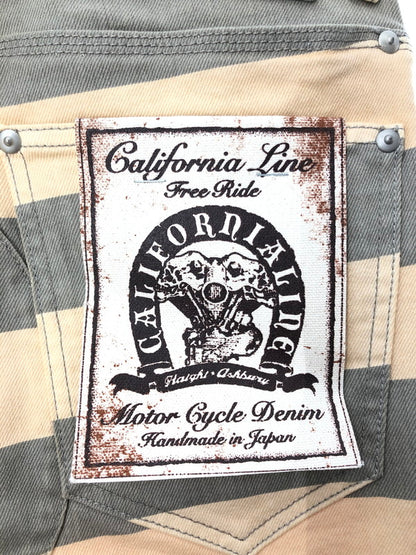 【中古品】【メンズ】 CALIFORNIA LINE カリフォルニアライン BORDER PANTS ボーダー パンツ ズボン ボトムス 156-260528-ki-15-tagh サイズ：30 カラー：グレー 万代Net店