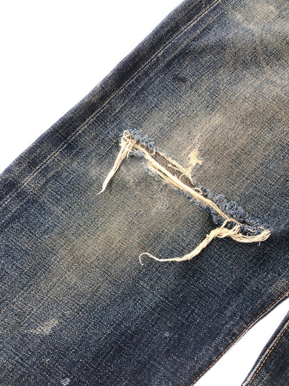 【ジャンク品】【メンズ】 RRL BUTTON-FLY DENIM PANTS ボタンフライデニムパンツ ジーンズ ボトムス 156-260528-ki-18-tagh サイズ：W30 L32 カラー：インディゴ 万代Net店