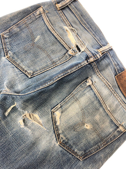 【ジャンク品】【メンズ】 RRL BUTTON-FLY DENIM PANTS ボタンフライデニムパンツ ジーンズ ボトムス 156-260528-ki-18-tagh サイズ：W30 L32 カラー：インディゴ 万代Net店