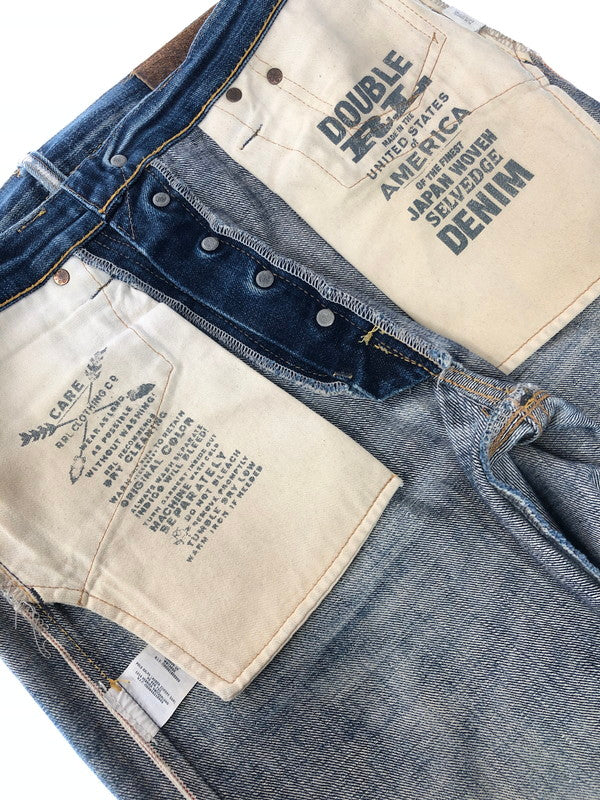 【ジャンク品】【メンズ】 RRL BUTTON-FLY DENIM PANTS ボタンフライデニムパンツ ジーンズ ボトムス 156-260528-ki-18-tagh サイズ：W30 L32 カラー：インディゴ 万代Net店