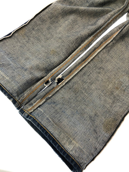 【ジャンク品】【メンズ】 RRL BUTTON-FLY DENIM PANTS ボタンフライデニムパンツ ジーンズ ボトムス 156-260528-ki-18-tagh サイズ：W30 L32 カラー：インディゴ 万代Net店