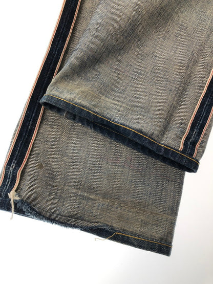 【ジャンク品】【メンズ】 RRL BUTTON-FLY DENIM PANTS ボタンフライデニムパンツ ジーンズ ボトムス 156-260528-ki-18-tagh サイズ：W30 L32 カラー：インディゴ 万代Net店