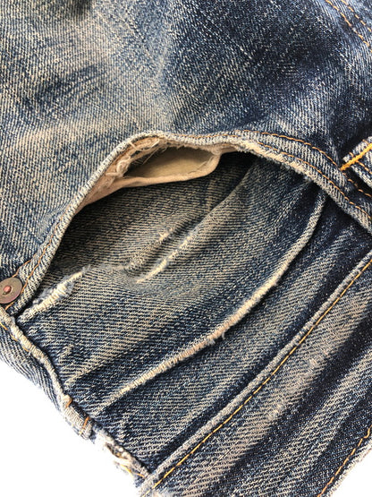 【ジャンク品】【メンズ】 RRL BUTTON-FLY DENIM PANTS ボタンフライデニムパンツ ジーンズ ボトムス 156-260528-ki-18-tagh サイズ：W30 L32 カラー：インディゴ 万代Net店