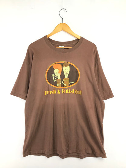 【中古品】【メンズ】 GILDAN ギルダン 90～00's BEAVIS BUTT-HEAD T-SHIRT ビーバス・バッ トヘッド Tシャツ 146-260416-rt-13-tag サイズ：XL カラー：ブラウン 万代Net店