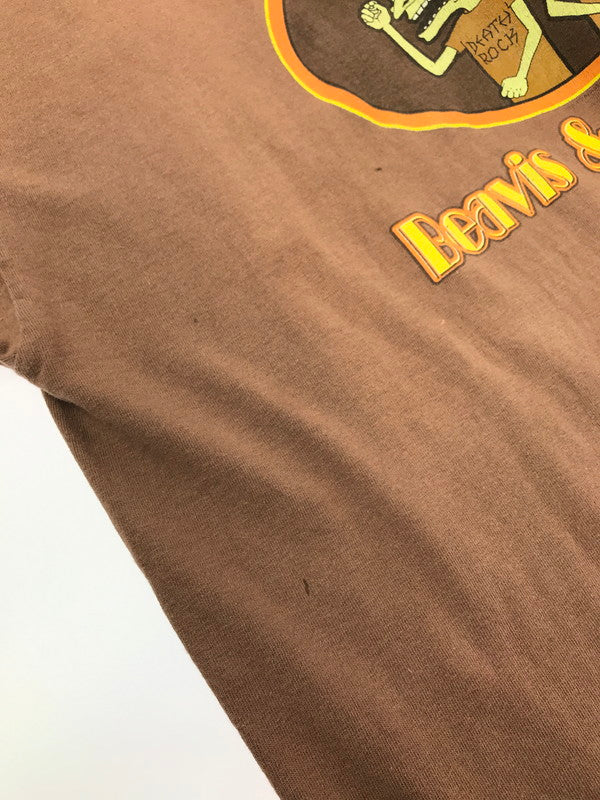 【中古品】【メンズ】 GILDAN ギルダン 90～00's BEAVIS BUTT-HEAD T-SHIRT ビーバス・バッ トヘッド Tシャツ 146-260416-rt-13-tag サイズ：XL カラー：ブラウン 万代Net店