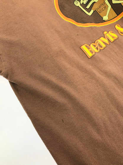 【中古品】【メンズ】 GILDAN ギルダン 90～00's BEAVIS BUTT-HEAD T-SHIRT ビーバス・バッ トヘッド Tシャツ 146-260416-rt-13-tag サイズ：XL カラー：ブラウン 万代Net店