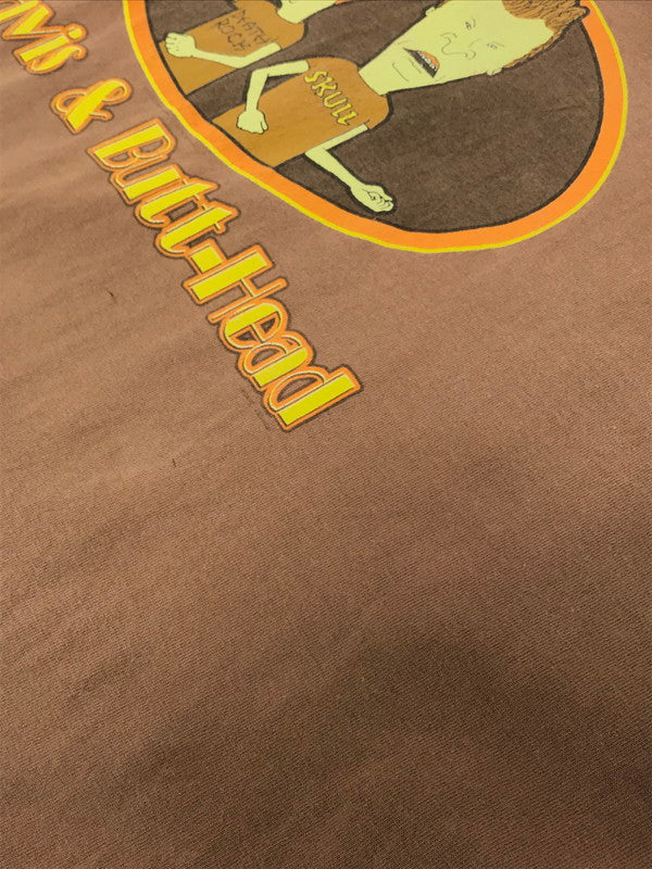 【中古品】【メンズ】 GILDAN ギルダン 90～00's BEAVIS BUTT-HEAD T-SHIRT ビーバス・バッ トヘッド Tシャツ 146-260416-rt-13-tag サイズ：XL カラー：ブラウン 万代Net店