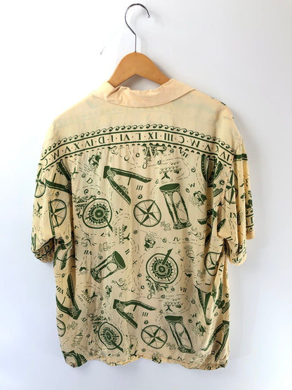 【現状渡し品】【メンズ】 SUN SURF サンサーフ RAYON HAWAIIAN SHIRT SS38810 レーヨン ハワイアン シャツ 開襟シャツ トップス 145-260628-rt-13-tagh カラー：ベージュ系 万代Net店