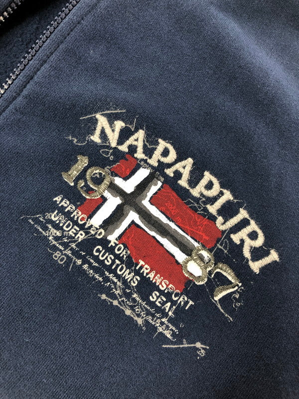 【中古品】【メンズ】 NAPAPIJRI ナパピリ SWEAT BLOUSON BLUE スウェットブルゾンジャケット アウター カジュアル アウトドア 142-260822-su-08-tagh サイズ：XXL カラー：ブルー 万代Net店
