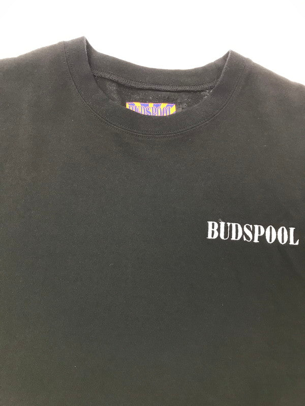 【中古品】【メンズ】 BUDSPOOL バッズ プール L/S TEE BLACK 刺繍ロゴ ロングスリーブ Tシャツ トップス 142-260826-rt-07-tagh サイズ：L カラー：ブラック 万代Net店