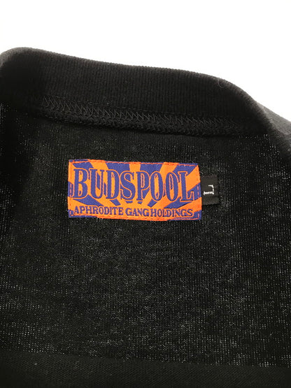 【中古品】【メンズ】 BUDSPOOL バッズ プール L/S TEE BLACK 刺繍ロゴ ロングスリーブ Tシャツ トップス 142-260826-rt-07-tagh サイズ：L カラー：ブラック 万代Net店