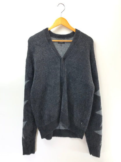【中古品】【メンズ】 HUF ハフ URSA SHAGGY CARDIGAN KN00512 シャギー カーディガン 142-260423-na-03-tagh サイズ：M カラー：ブラック 万代Net店